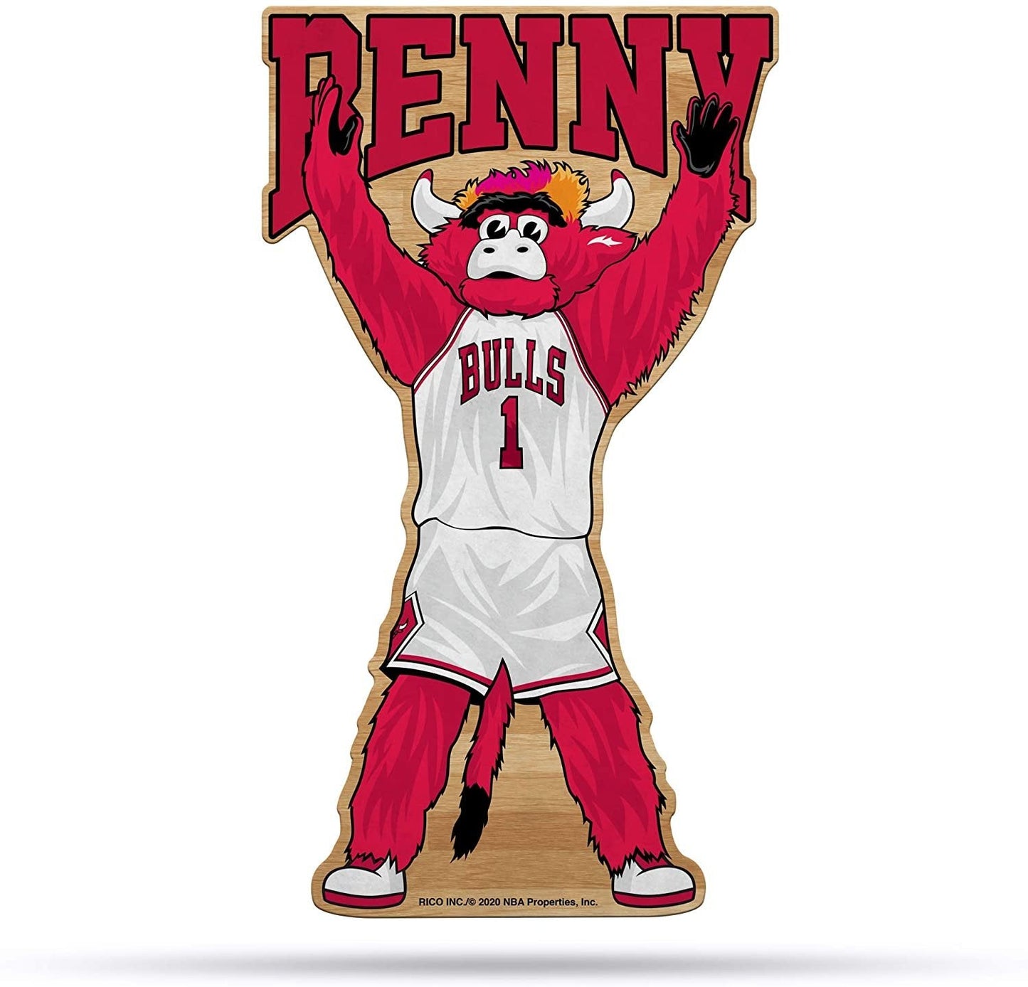 Chicago Bulls 18" Mascot Shape Pennant Soft Felt by Fielders Choice