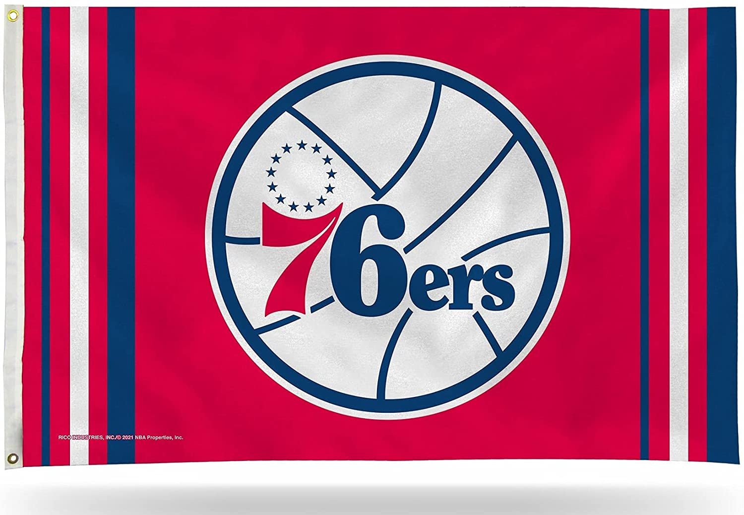 Philadelphia 76ers Flag Banner 3x5 Retro Logo Design Premium Outdoor House Basketball by Fielders Choice