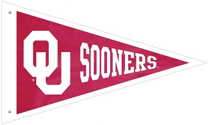 University of Oklahoma Sooners Premium 3x5 Flag Banner, Pennant Design, Applique, Indoor or Outdoor, Single Sided by Fielders Choice