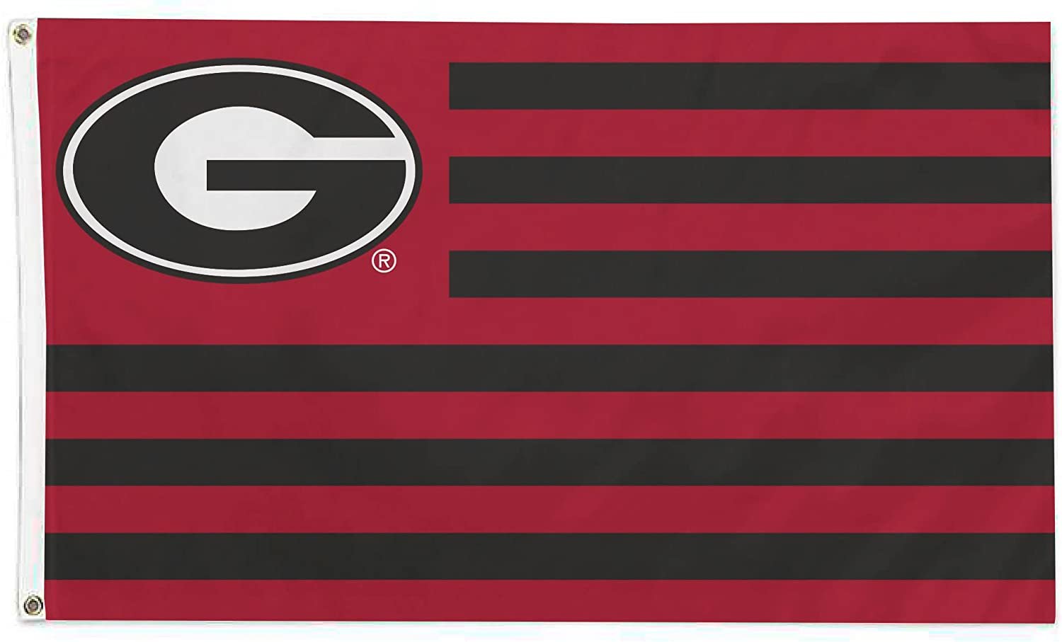 University of Georgia Bulldogs Flag Banner 3x5 Feet Metal Grommets Flag Design by Fielders Choice