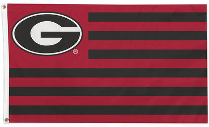 University of Georgia Bulldogs Flag Banner 3x5 Feet Metal Grommets Flag Design by Fielders Choice