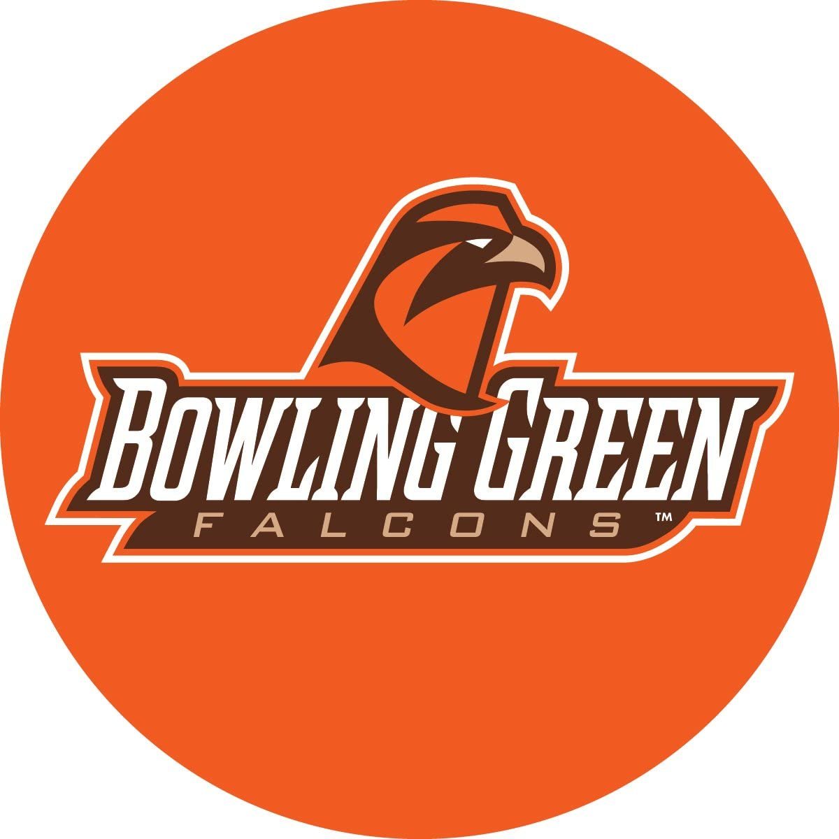 Bowling Green Falcons RR 4" Round Vinyl Decal Auto Home Window Glass University of by Fielders Choice