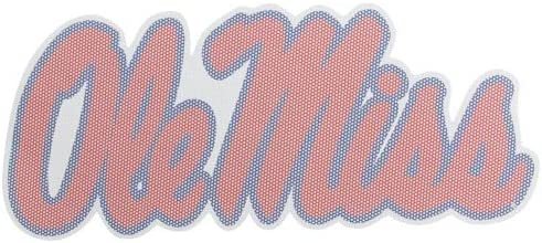 University of Mississippi Rebels Ole Miss 8 Inch Perforated Auto Window Film Decal One-Way Vision Exterior Application by Fielders Choice
