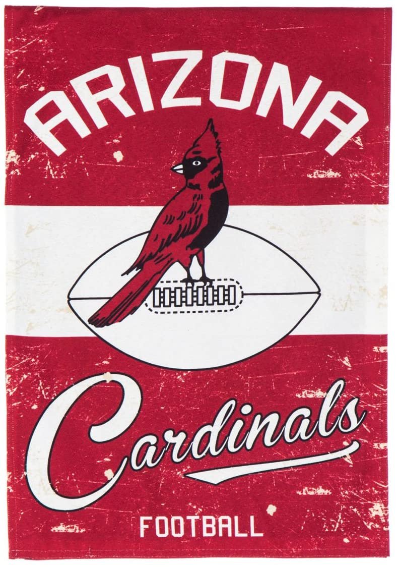 Arizona Cardinals Premium House Flag Banner, Double Sided, Retro Vintage Style, Linen, 28x44 Inch by Fielders Choice