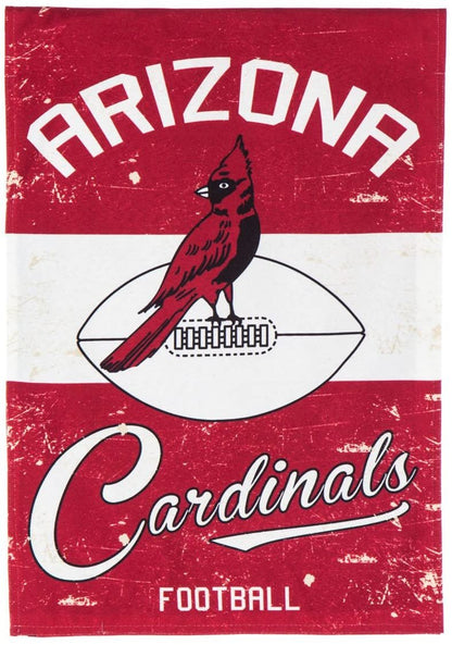 Arizona Cardinals Premium House Flag Banner, Double Sided, Retro Vintage Style, Linen, 28x44 Inch by Fielders Choice