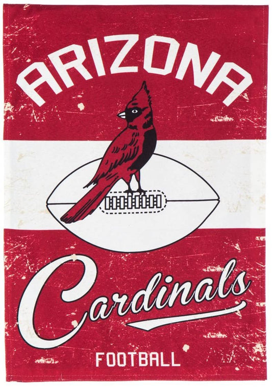 Arizona Cardinals Premium House Flag Banner, Double Sided, Retro Vintage Style, Linen, 28x44 Inch by Fielders Choice