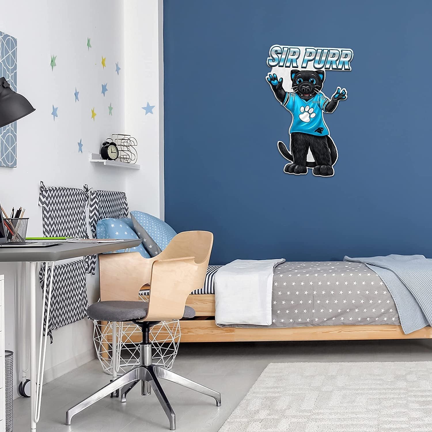 Carolina Panthers Pennant Mascot Logo 18 Inch Soft Felt by Fielders Choice
