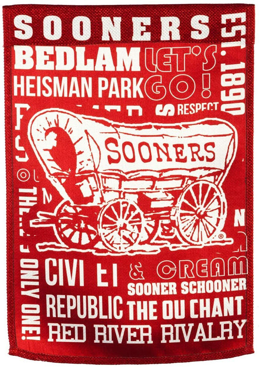 University of Oklahoma Sooners Premium Double Sided Banner Flag 28x44 Inch Fan Rules Design Indoor Outdoor by Fielders Choice