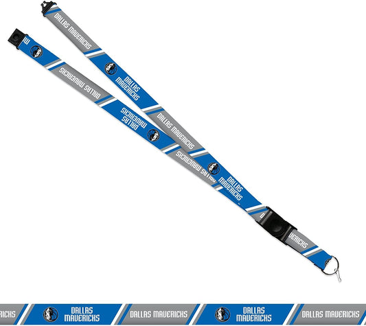 Dallas Mavericks Lanyard Keychain Double Sided Breakaway Safety Clip by Fielders Choice