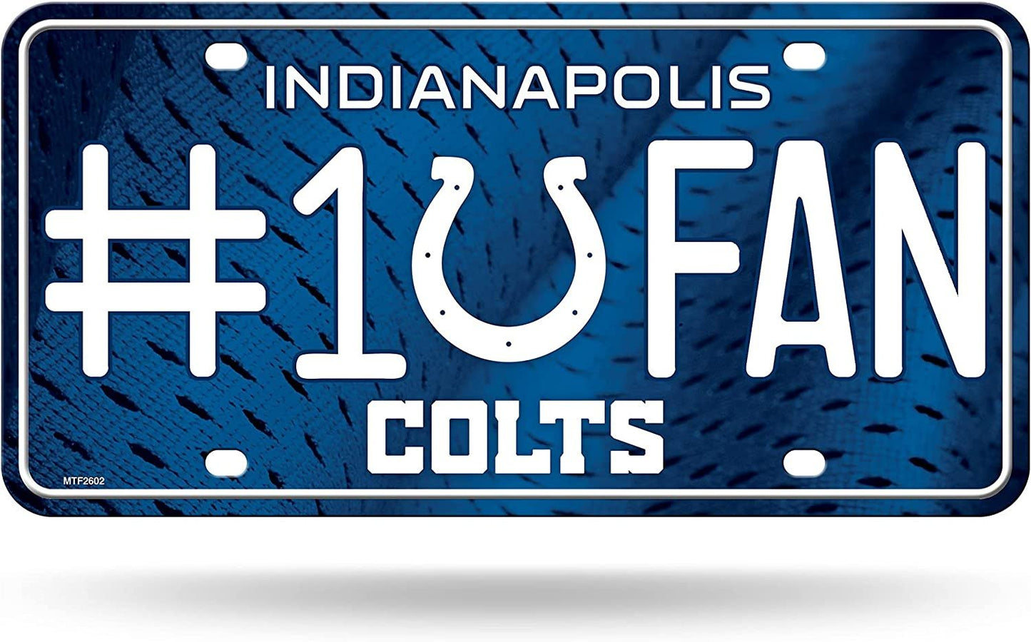 Indianapolis Colts Metal Auto Tag License Plate, #1 Fan Design, 12x6 Inch by Fielders Choice