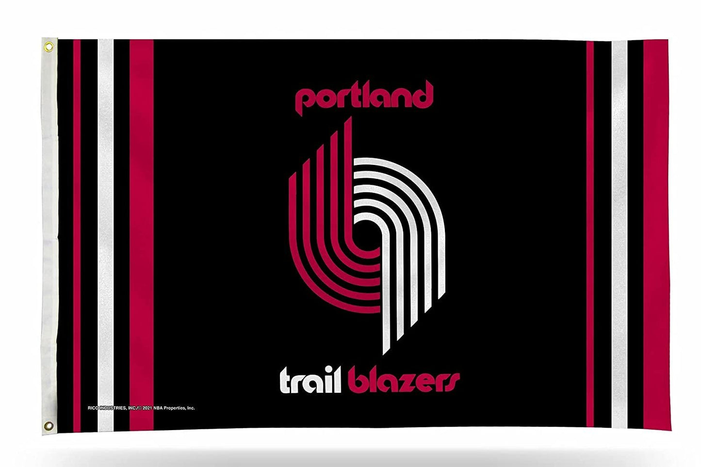 Portland Trail Blazers Premium 3x5 Feet Flag Banner, Retro Logo, Metal Grommets, Outdoor Indoor, Single Sided by Fielders Choice