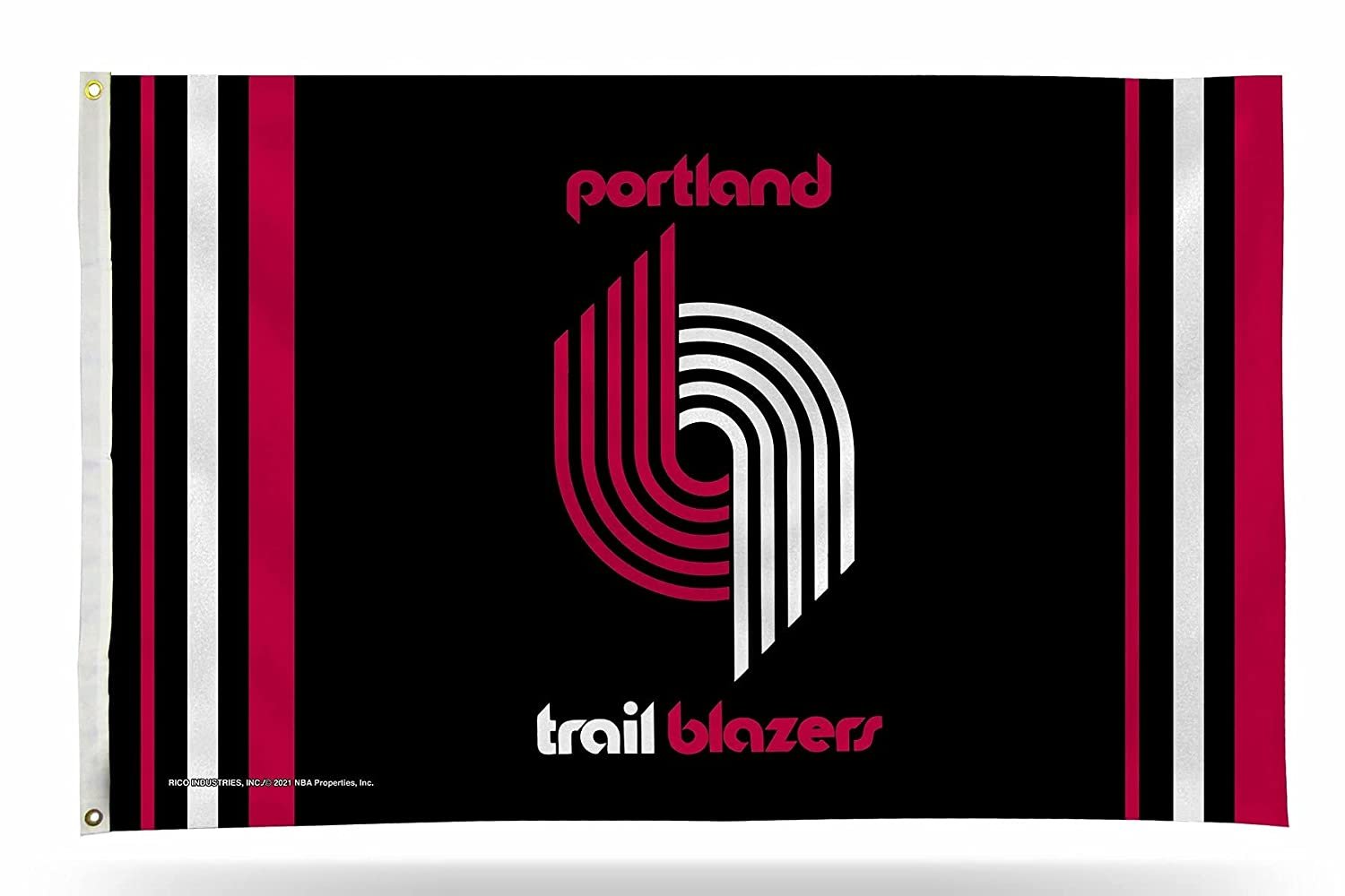 Portland Trail Blazers Premium 3x5 Feet Flag Banner, Retro Logo, Metal Grommets, Outdoor Indoor, Single Sided by Fielders Choice