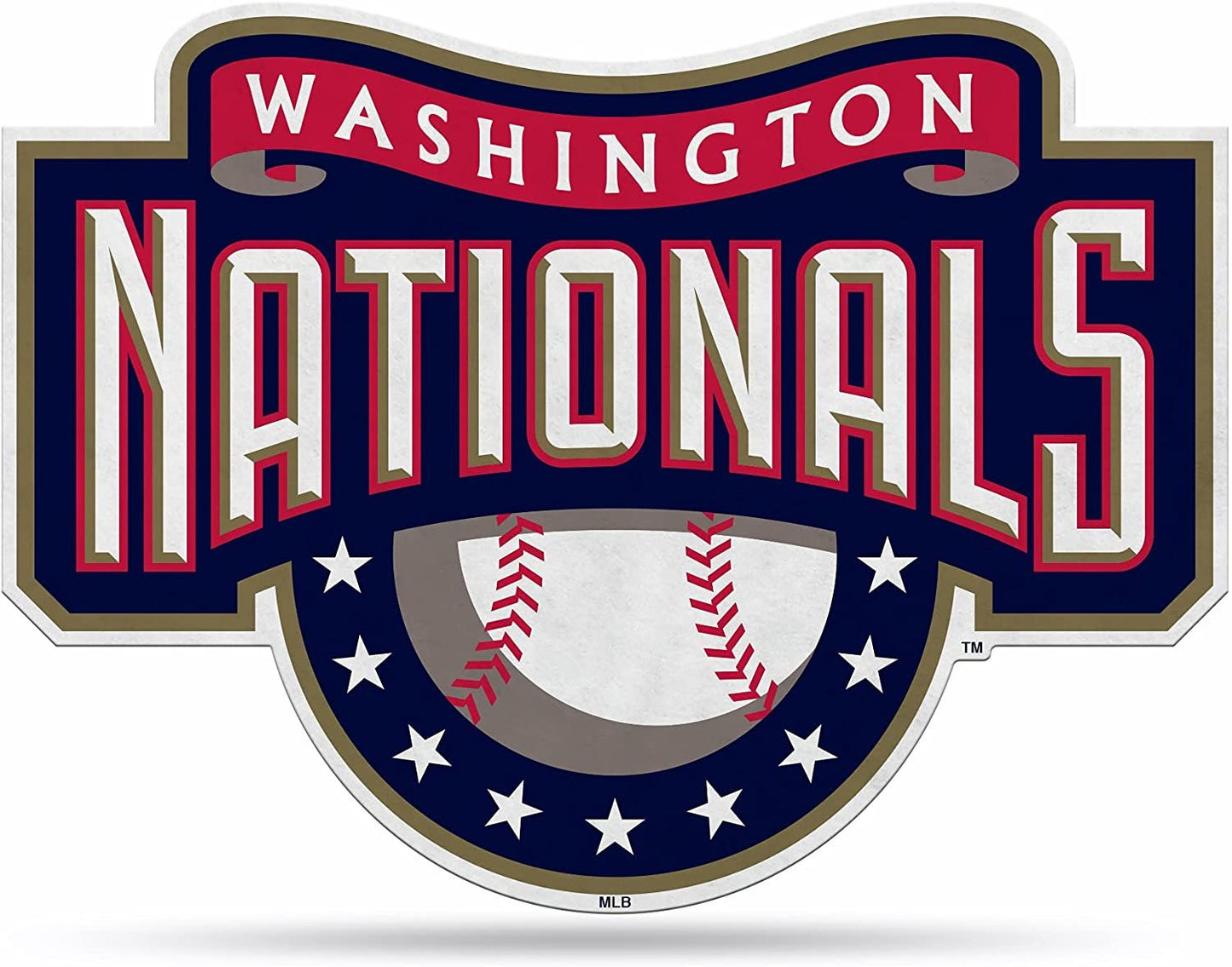 Washington Nationals Pennant Shape Cut Retro Design by Fielders Choice
