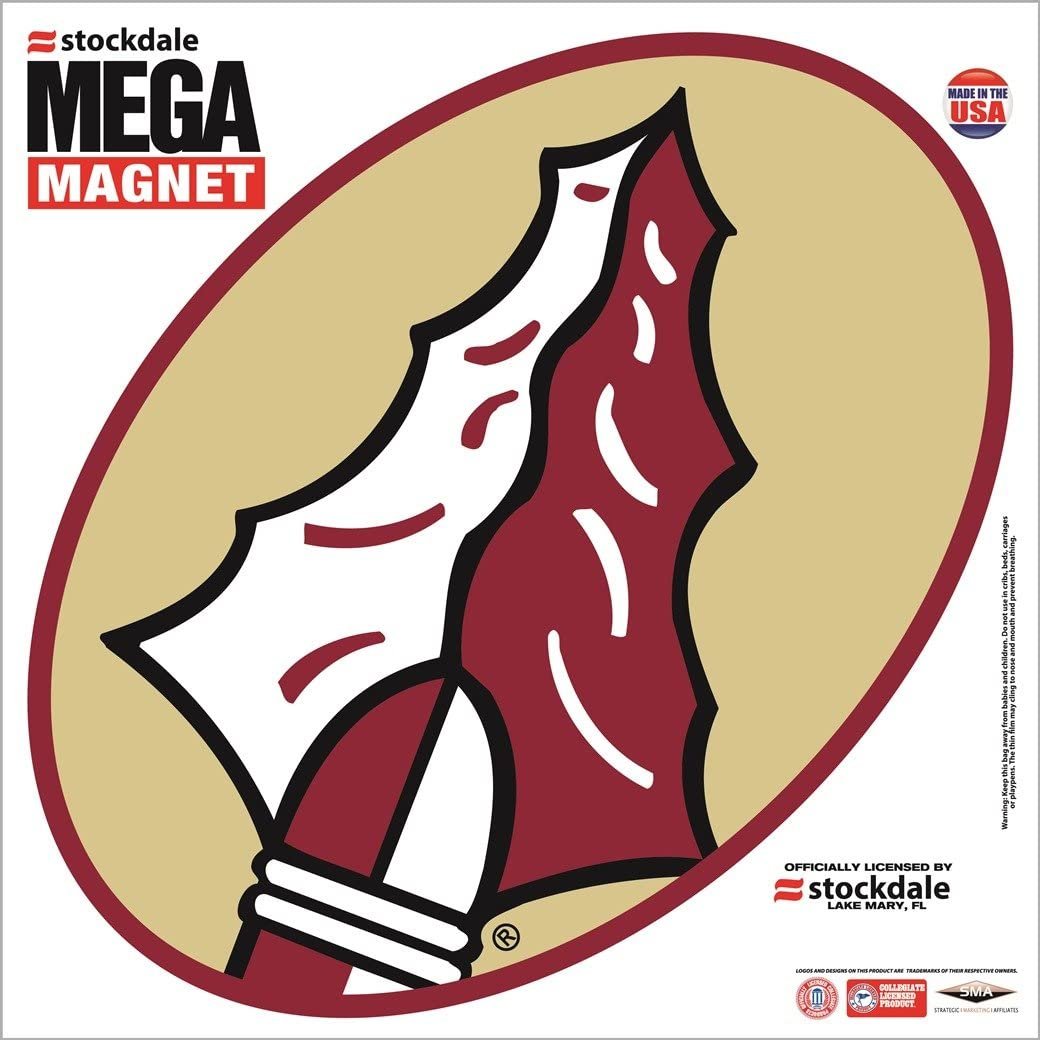 Florida State University Seminoles 12 Inch Mega Logo Design Oval Heavy Duty by Fielders Choice