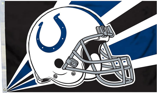 Indianapolis Colts Flag Banner 3x5 Feet Metal Grommets Helmet Design by Fielders Choice