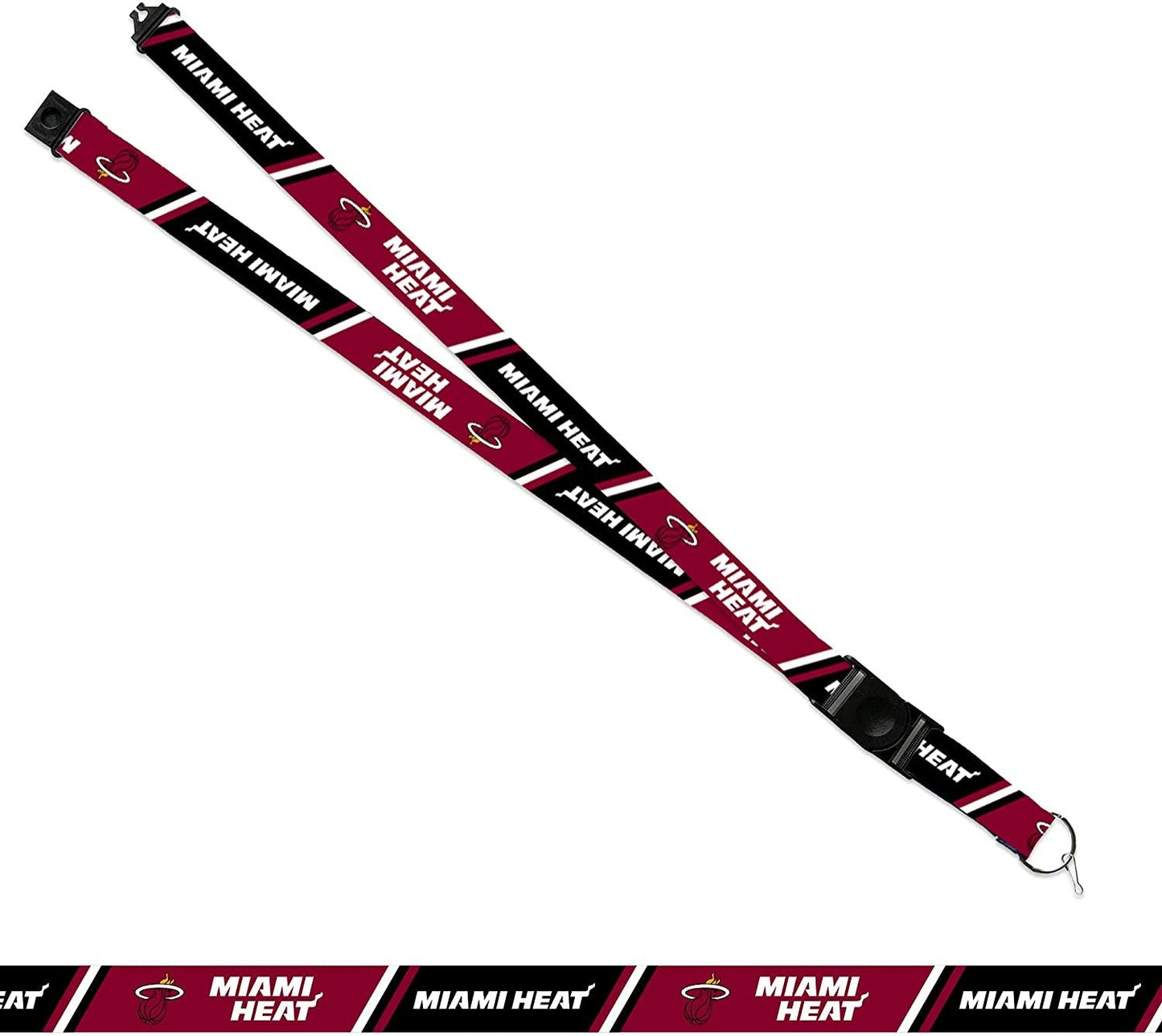Miami Heat Premium Lanyard Keychain 18 Inch Button Clip Safety Breakaway by Fielders Choice