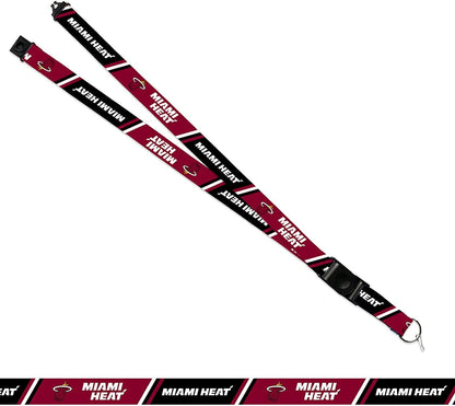Miami Heat Premium Lanyard Keychain 18 Inch Button Clip Safety Breakaway by Fielders Choice