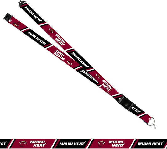 Miami Heat Premium Lanyard Keychain 18 Inch Button Clip Safety Breakaway by Fielders Choice