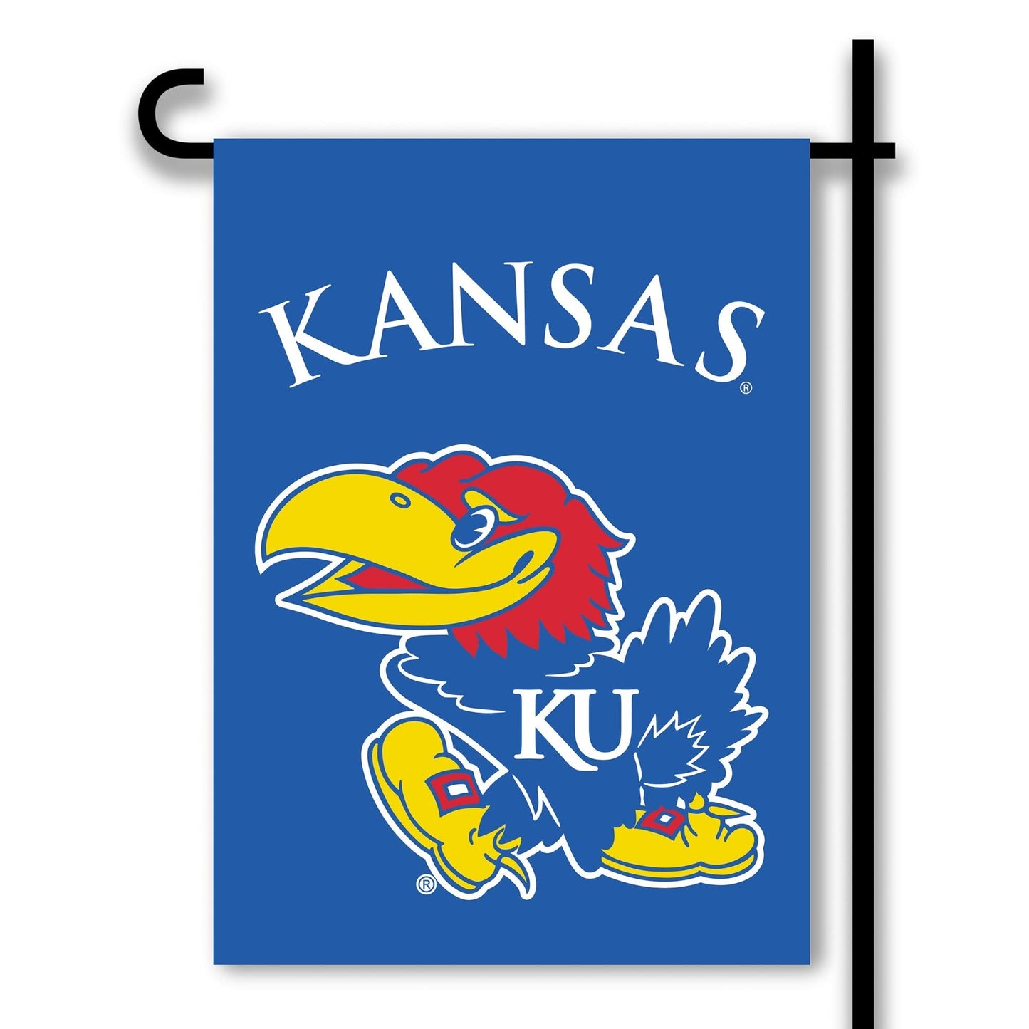 University of Kansas Jayhawks Premium Double Sided Garden Flag, Country Design, 13x18 Inch, Display Pole Sold Separately by Fielders Choice
