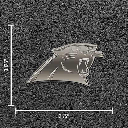 Carolina Panthers Solid Metal Auto Emblem Antique Nickel Design by Fielders Choice