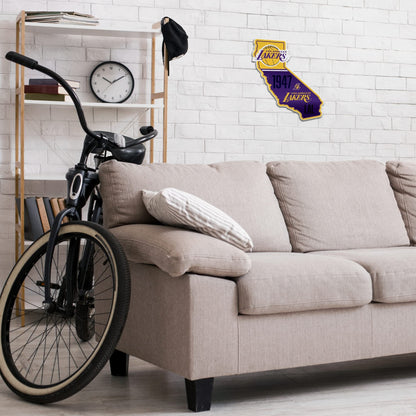Los Angeles Lakers 18 Inch Pennant, State Design, Soft Felt by Fielders Choice