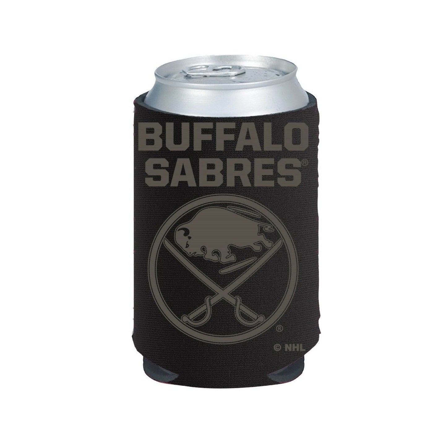 Buffalo Sabres 2-Pack BLACK TONAL CAN Koozie Neoprene Holder Cooler Decal Hockey by Fielders Choice
