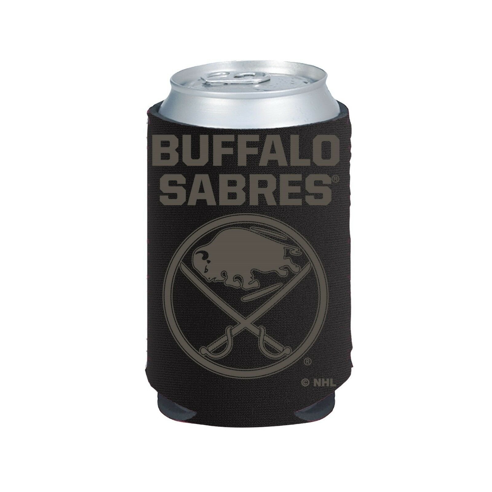 Buffalo Sabres 2-Pack BLACK TONAL CAN Koozie Neoprene Holder Cooler Decal Hockey by Fielders Choice