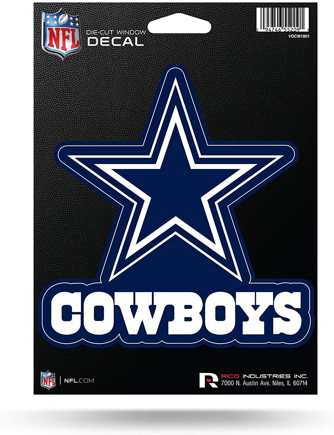 Dallas Cowboys 5 Inch Die Cut Flat Vinyl Decal Sticker Adhesive Backing by Fielders Choice