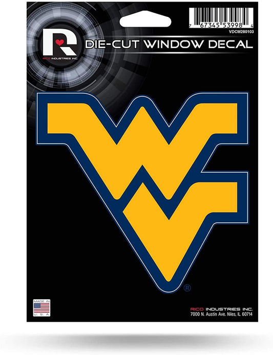 West Virginia University Mountaineers 5 Inch Die Cut Decal Sticker Flat Vinyl by Fielders Choice