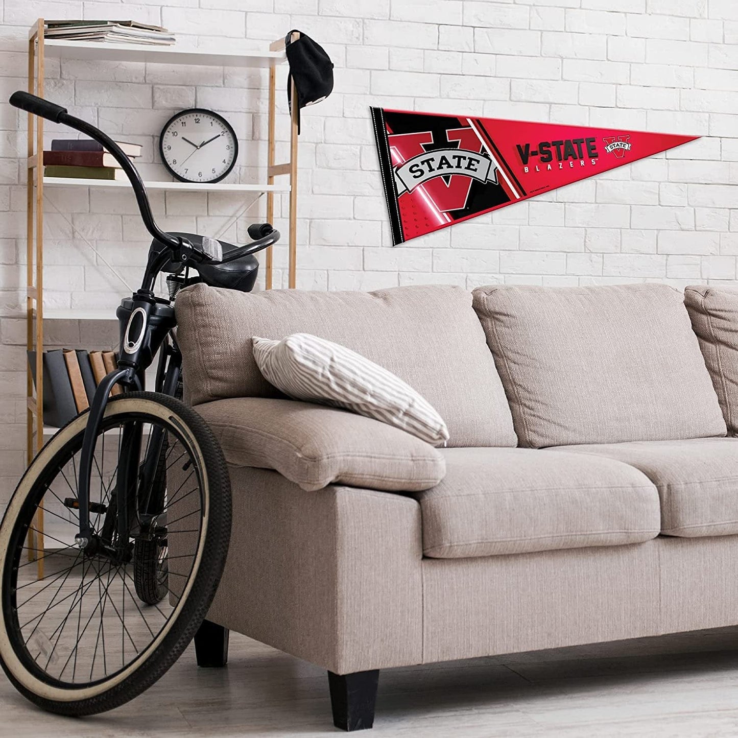 Valdosta State University Blazers Soft Felt Pennant, Primary Design, 12x30 Inch, Easy To Hang by Fielders Choice
