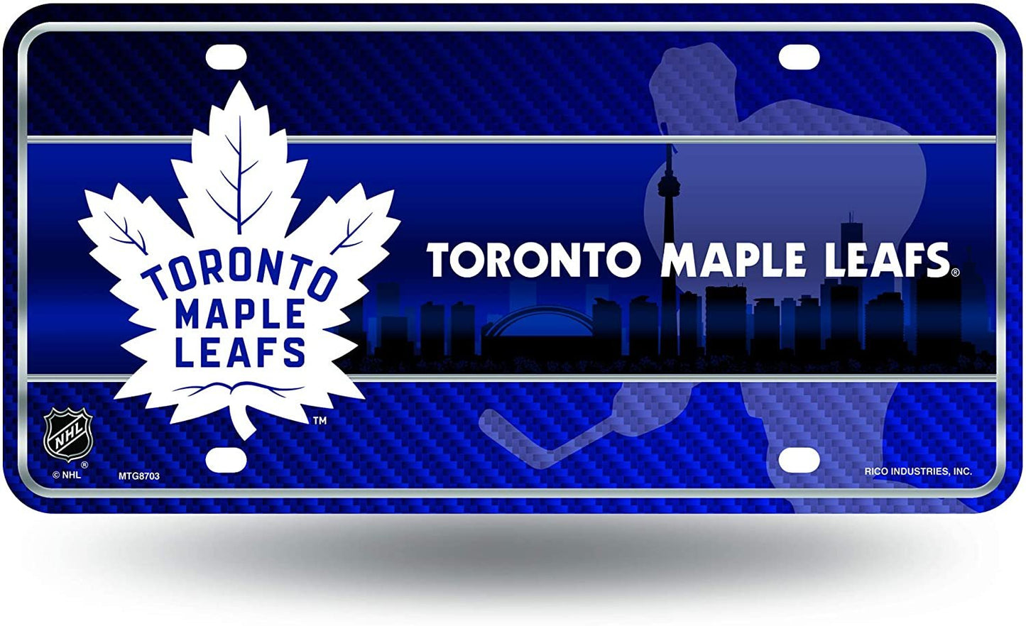 Toronto Maple Leafs Metal Auto Tag License Plate, City Design, 6x12 Inch by Fielders Choice