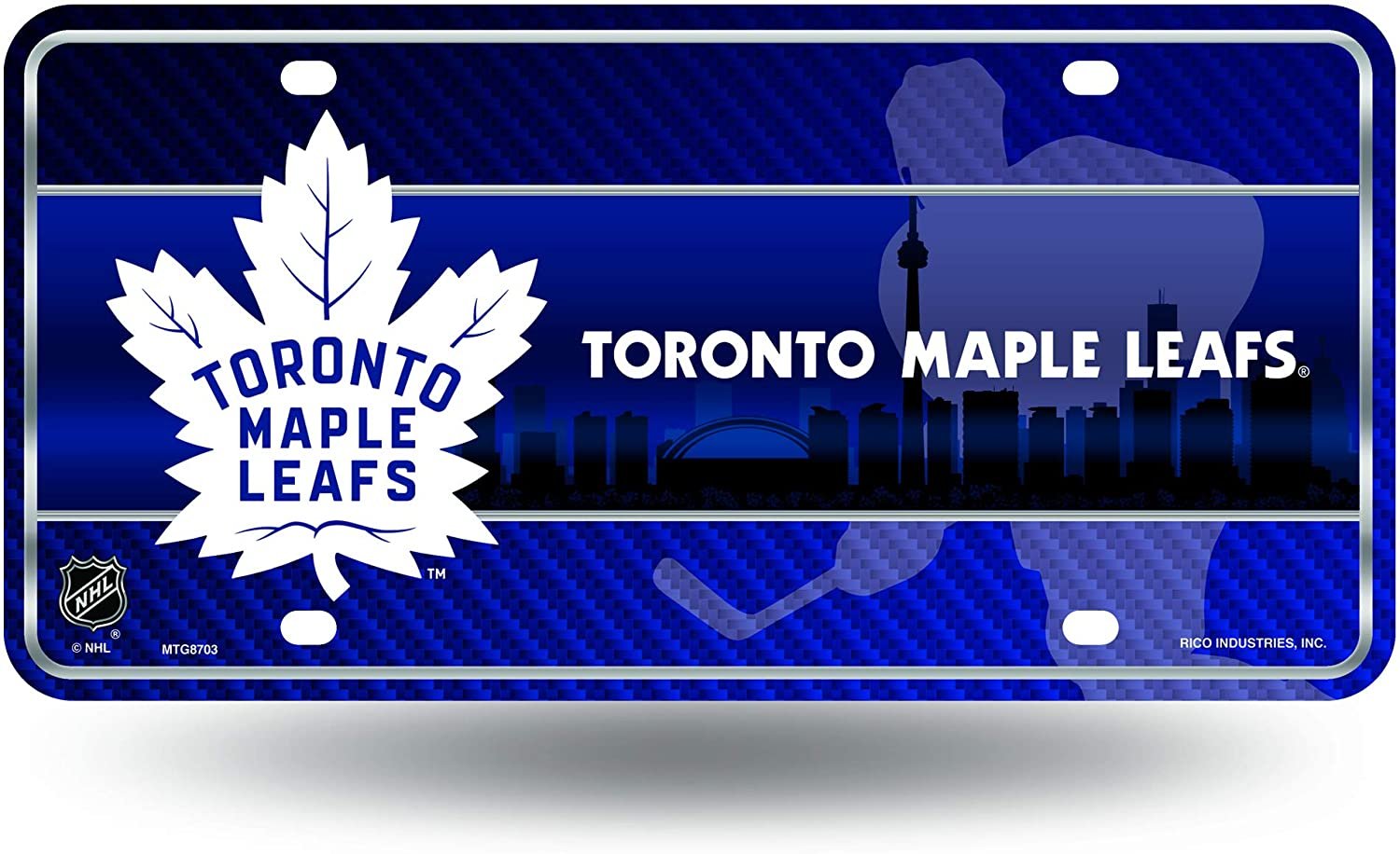 Toronto Maple Leafs Metal Auto Tag License Plate, City Design, 6x12 Inch by Fielders Choice