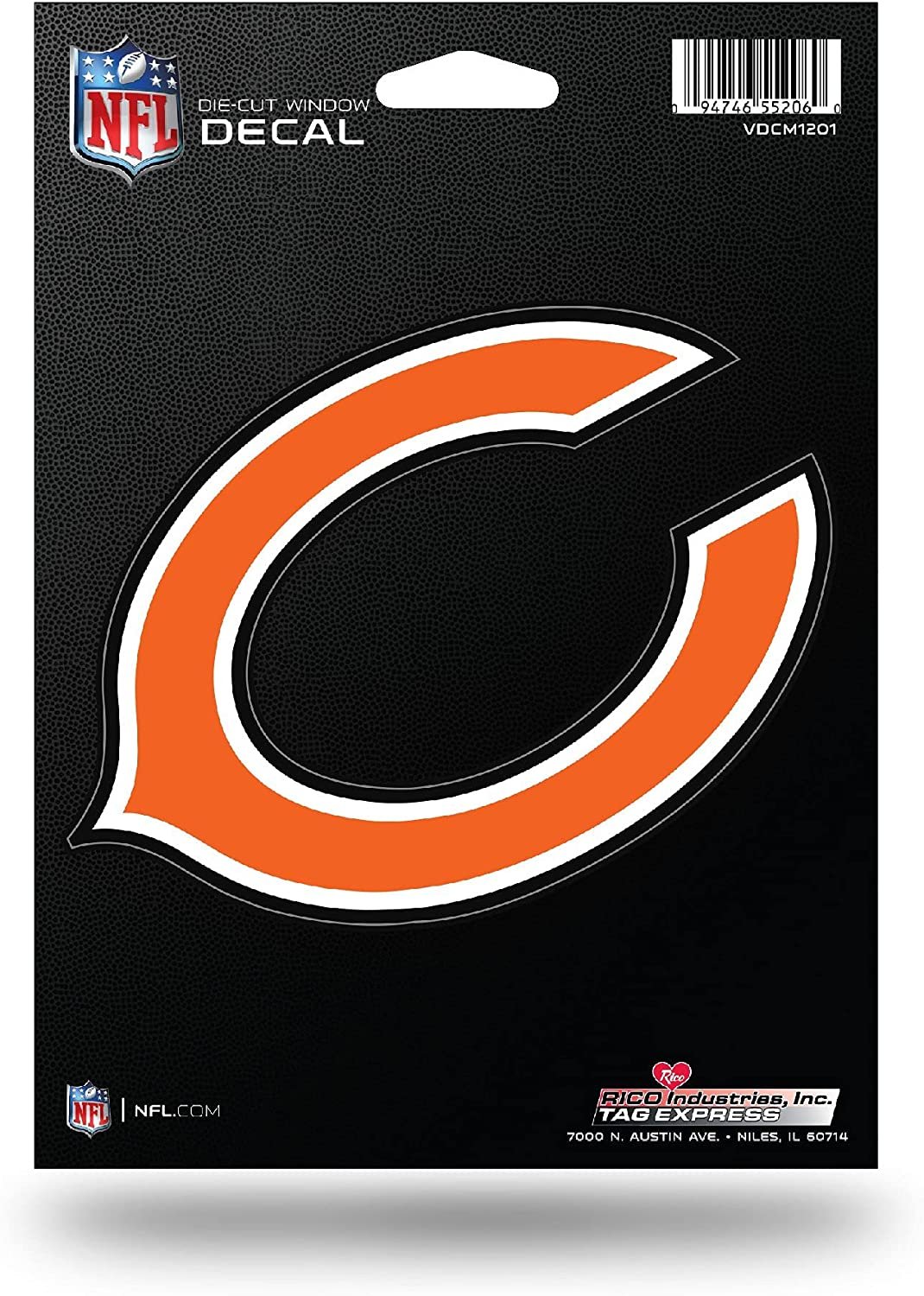 Chicago Bears 5 Inch Die Cut Decal Sticker Flat Vinyl Adhesive Backing by Fielders Choice