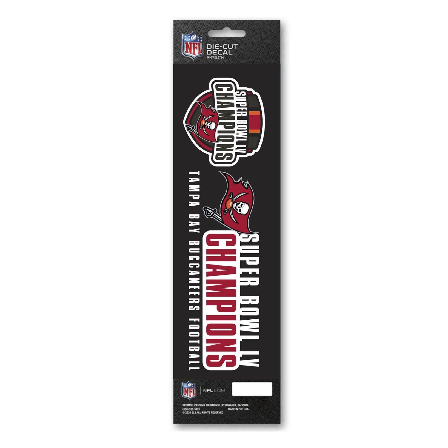 FANMATS 30763 Tampa Bay Buccaneers 2021 Super Bowl LV Champions 2 Piece Team Slogan Decal Sticker Set by Fielders Choice