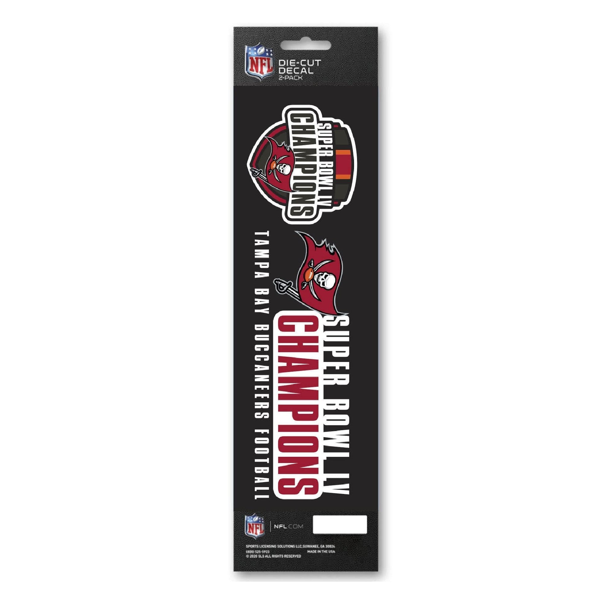 FANMATS 30763 Tampa Bay Buccaneers 2021 Super Bowl LV Champions 2 Piece Team Slogan Decal Sticker Set by Fielders Choice
