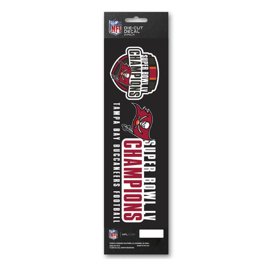 FANMATS 30763 Tampa Bay Buccaneers 2021 Super Bowl LV Champions 2 Piece Team Slogan Decal Sticker Set by Fielders Choice