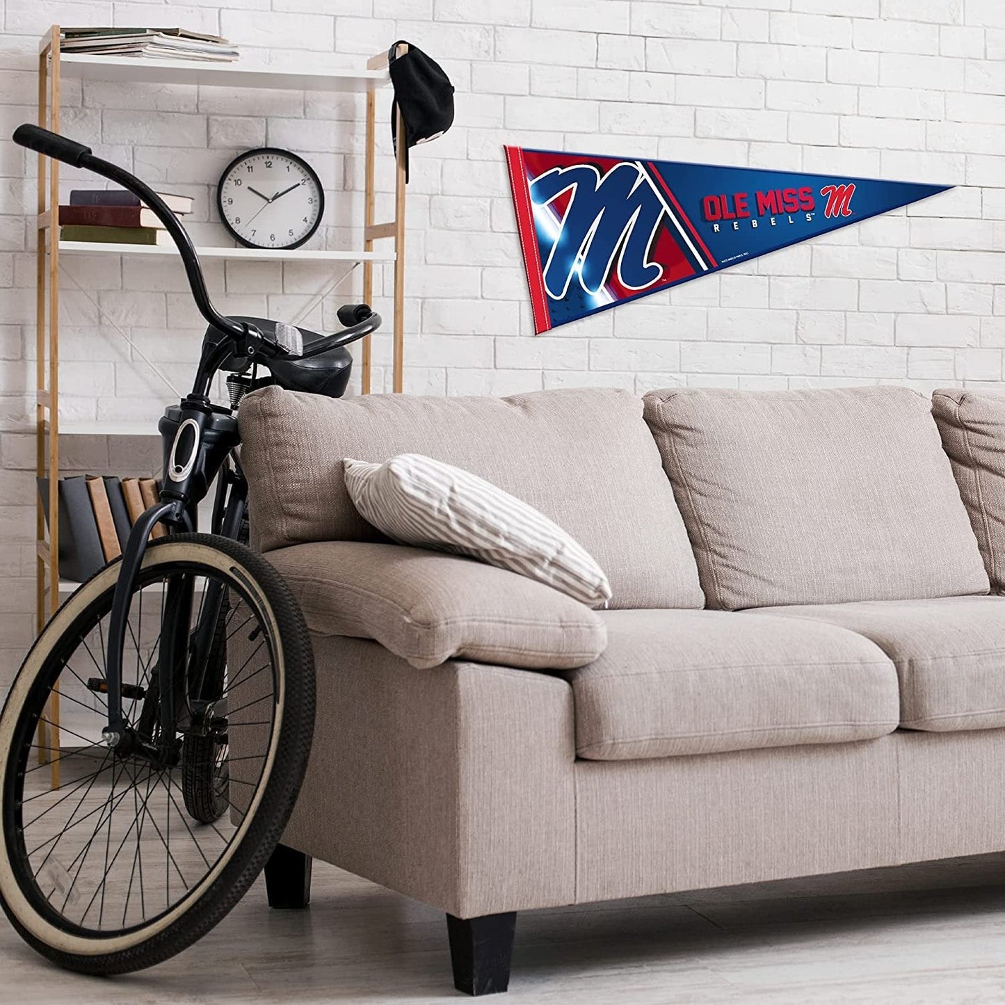 University of Mississippi Rebels Ole Miss Soft Felt Pennant, 12x30 Inch, Easy To Hang by Fielders Choice