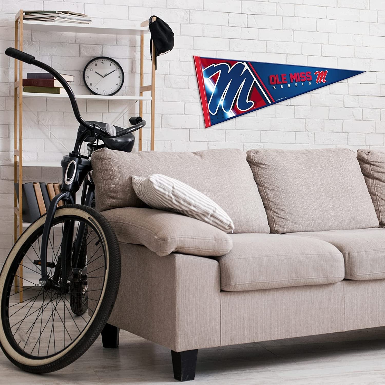 University of Mississippi Rebels Ole Miss Soft Felt Pennant, 12x30 Inch, Easy To Hang by Fielders Choice