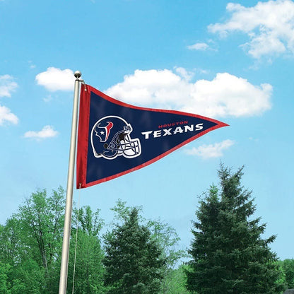 Houston Texans Premium 3x5 Flag Banner, Pennant Design, Applique, Indoor or Outdoor, Single Sided by Fielders Choice