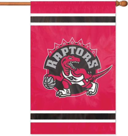 Toronto Raptors House Banner Flag Applique Embroidered Double Sided 44 x 28 by Fielders Choice