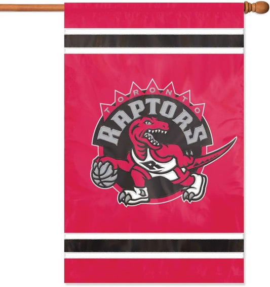 Toronto Raptors House Banner Flag Applique Embroidered Double Sided 44 x 28 by Fielders Choice