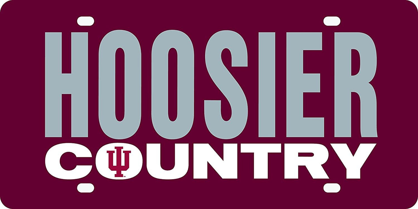 Indiana University Hoosiers Premium Laser Tag, Mirrored Acrylic, Country Design, 6x12 Inch by Fielders Choice