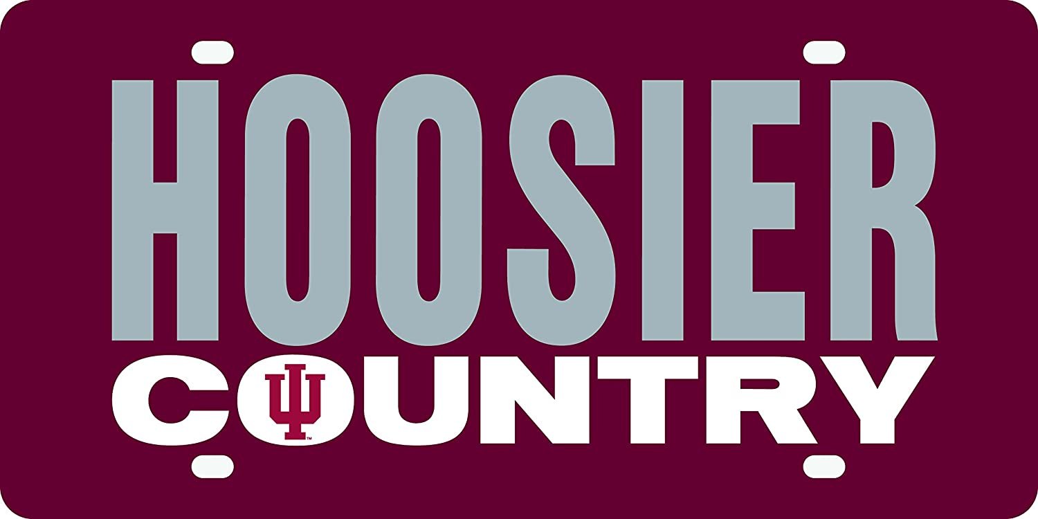 Indiana University Hoosiers Premium Laser Tag, Mirrored Acrylic, Country Design, 6x12 Inch by Fielders Choice