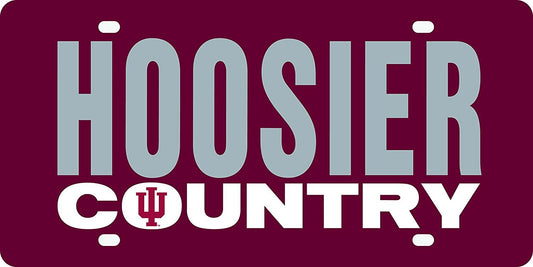 Indiana University Hoosiers Premium Laser Tag, Mirrored Acrylic, Country Design, 6x12 Inch by Fielders Choice