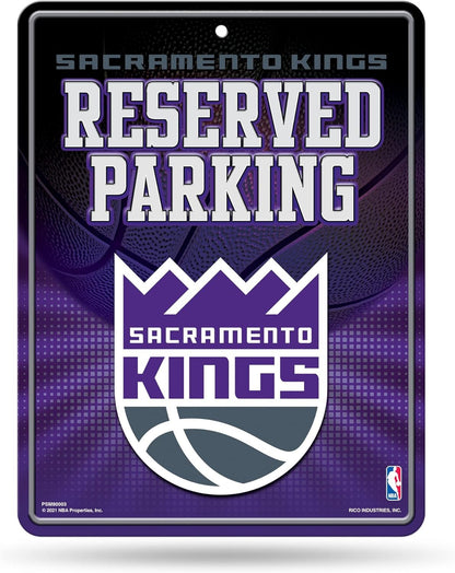 Sacramento Kings Metal Wall Parking Sign, 8.5x11 Inch, Great for Man Cave, Bed Room, Office, Home Decor by Fielders Choice