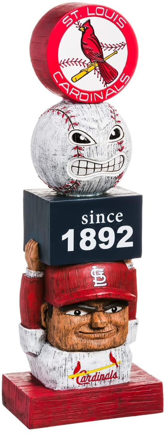 St Louis Cardinals 16 Inch Tiki Totem Pole Outdoor Resin Home Garden Statue Vintage Design Decoration Baseball by Fielders Choice