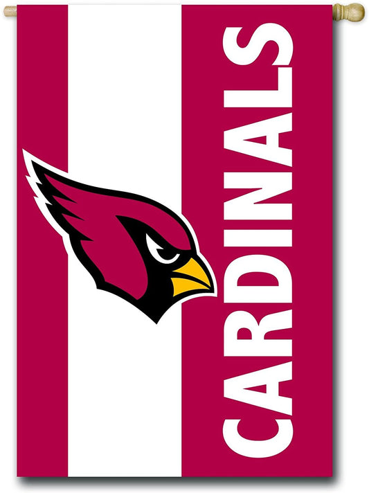 Arizona Cardinals Premium Double Sided Banner House Flag, Embellished Applique, 28x44 Inch by Fielders Choice