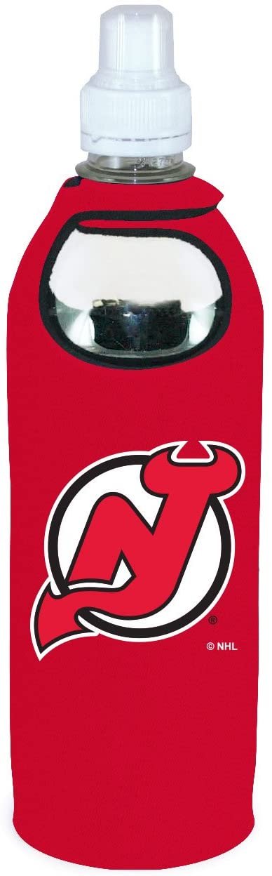 New Jersey Devils 1/2 Liter Water Soda Bottle Beverage Insulator Holder Cooler with Clip Hockey by Fielders Choice