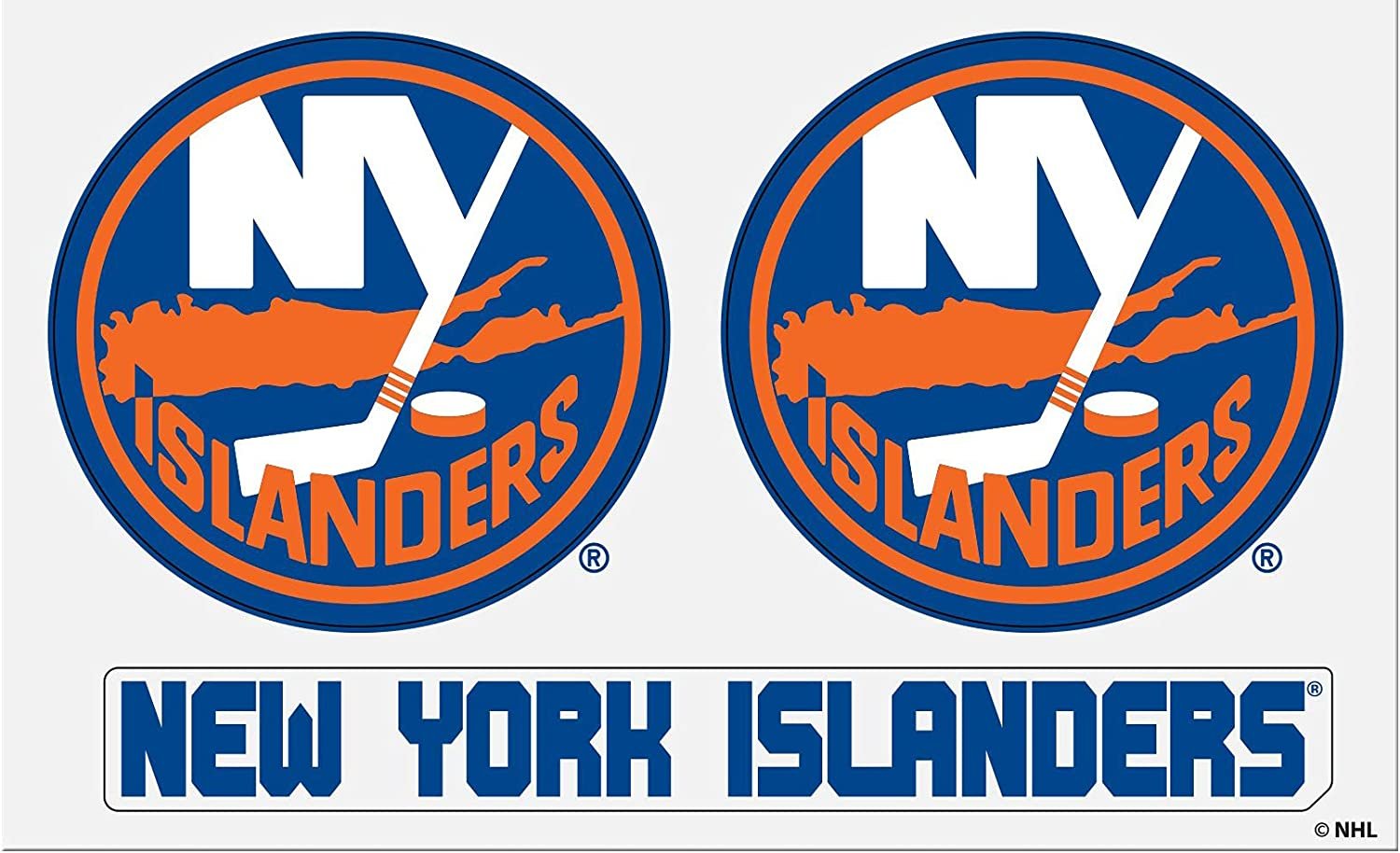 New York Islanders 3 Piece Multi Magnet Set, 8.5x11 Inch Sheet Auto Home by Fielders Choice