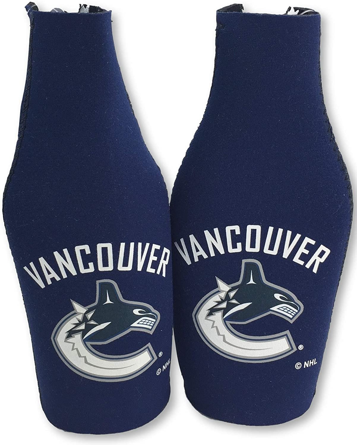 Vancouver Canucks Pair of 16 oz Drink Bottle Coolers Insulators Neoprene Beer Soda by Fielders Choice